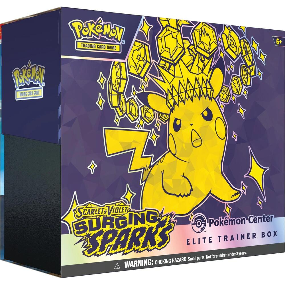 EN Surging Sparks (SV08) - Pokemon Center Elite Trainer Box Bang For Your Buck TCG, Inc EN Surging Sparks (SV08) - Pokemon Center Elite Trainer Box Bang For Your Buck TCG, Inc