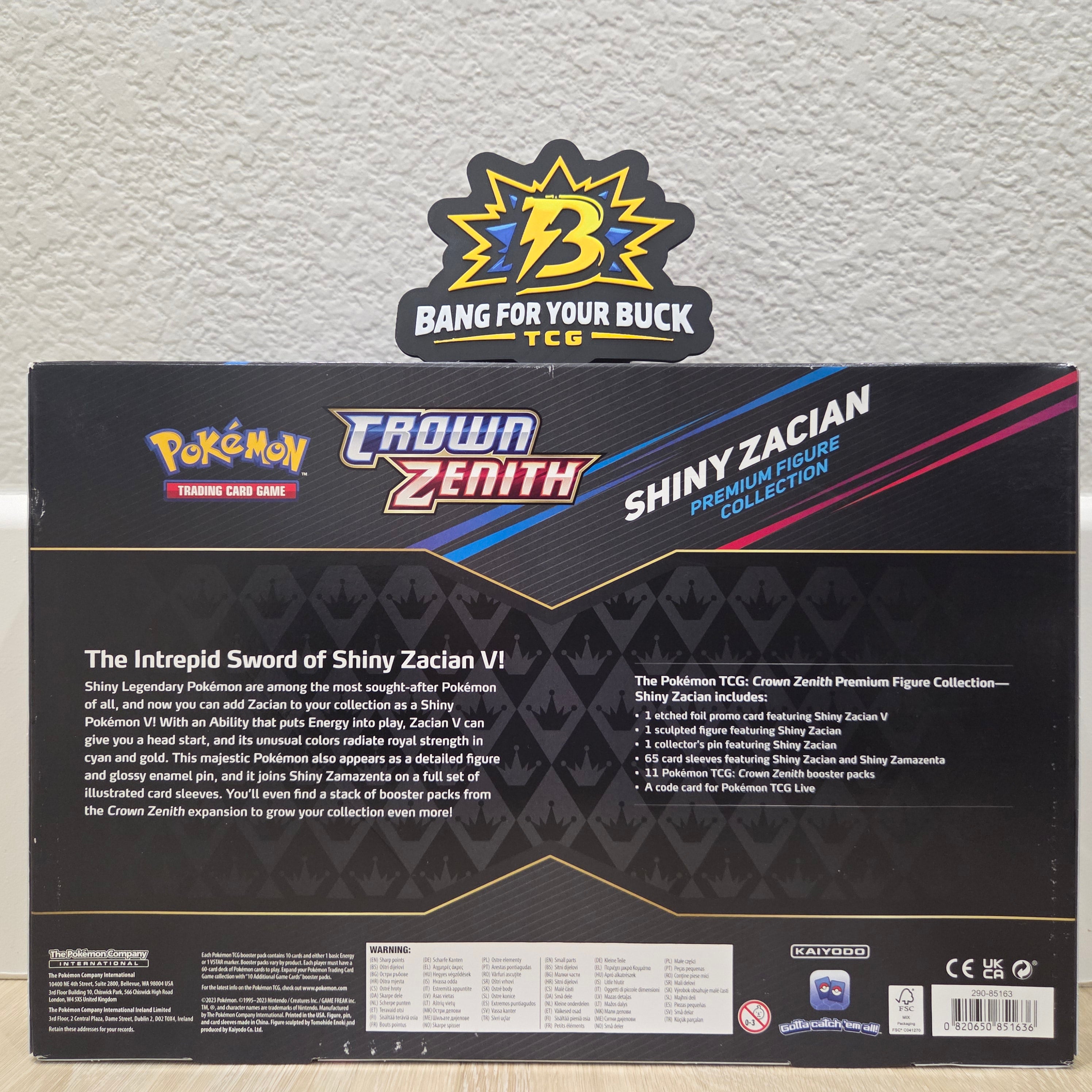 EN Crown Zenith (SWSH12.5) - Premium Figure Collection (Shiny Zacian)