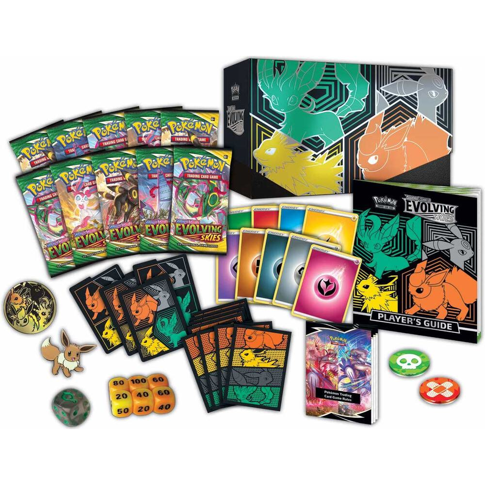 EN Evolving Skies (SWSH07) - Jolteon/Flareon/Umbreon/Leafeon Pokemon Center Elite Trainer Box